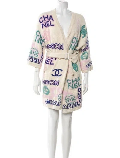 Pre-owned Chanel 2023 Printed Sweater In Neutral