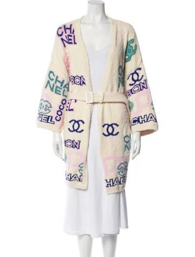 Pre-owned Chanel 2023 Printed Sweater In Neutral