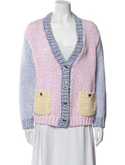 Pre-owned Chanel 2023 Printed Sweater In Pink
