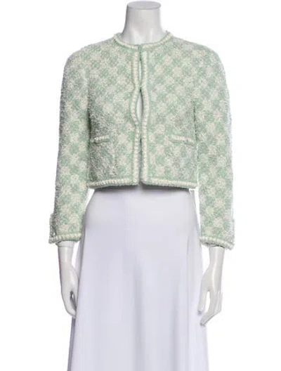 Pre-owned Chanel 2023 Printed Sweater W/ Tags In Green