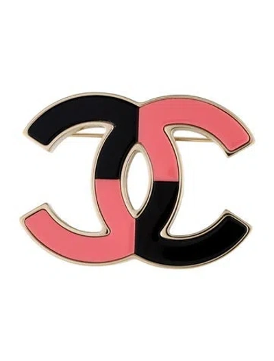 Pre-owned Chanel 2023 Resin Cc Brooch In Multi