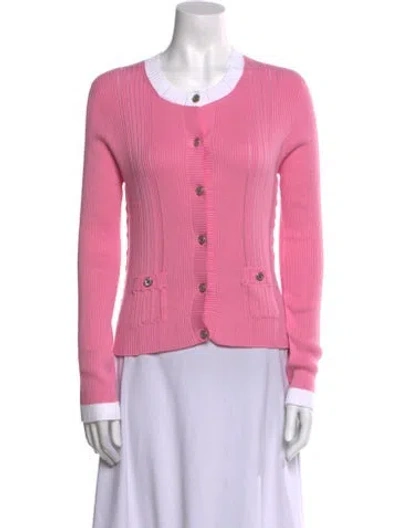 Pre-owned Chanel 2023 Scoop Neck Sweater In Pink