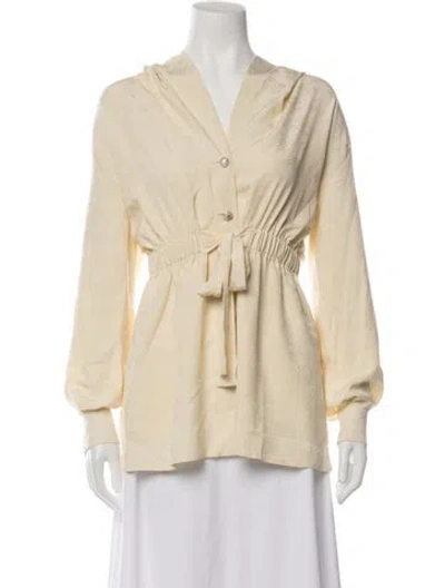 Pre-owned Chanel 2023 Silk Blouse In Neutrals