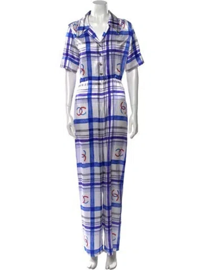Pre-owned Chanel 2023 Silk Jumpsuit In White
