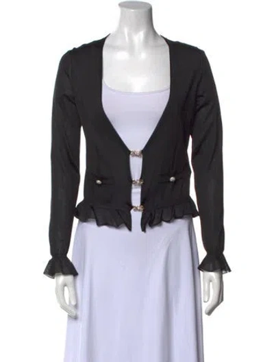 Pre-owned Chanel 2023 Silk Sweater In Black