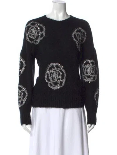 Pre-owned Chanel 2023 Silk Sweater In Black