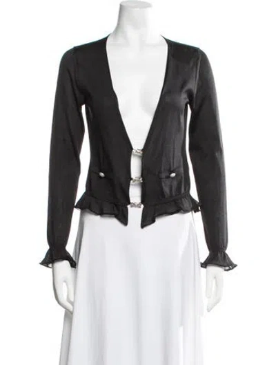 Pre-owned Chanel 2023 Silk Sweater In Black