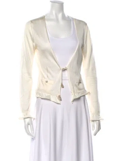 Pre-owned Chanel 2023 Silk Sweater In Neutrals