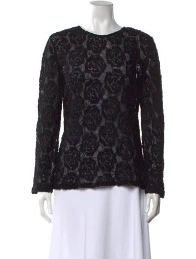 Pre-owned Chanel 2023 Silk Top W/ Tags In Black