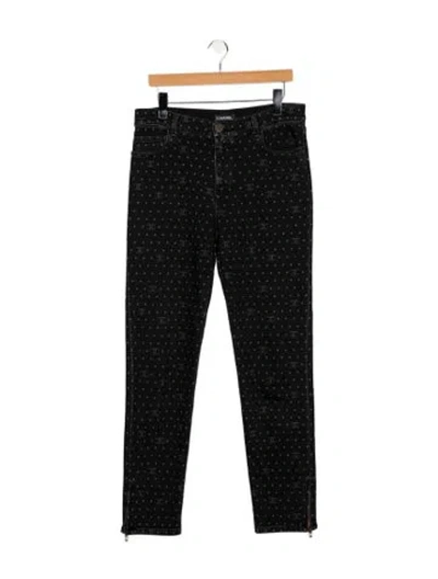 Pre-owned Chanel 2023 Skinny Leg Jeans In Black