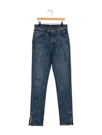 Pre-owned Chanel 2023 Skinny Leg Jeans In Blue