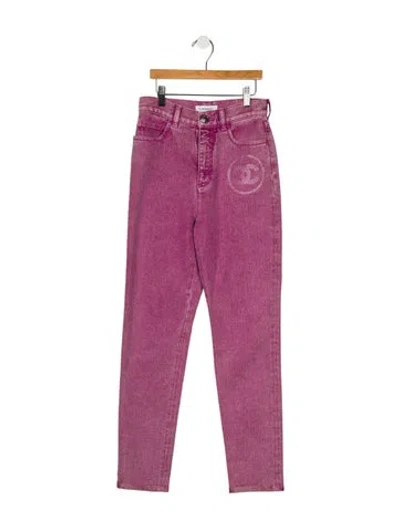 Pre-owned Chanel 2023 Skinny Leg Jeans In Pink
