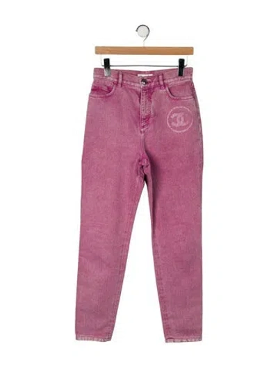 Pre-owned Chanel 2023 Skinny Leg Jeans In Pink