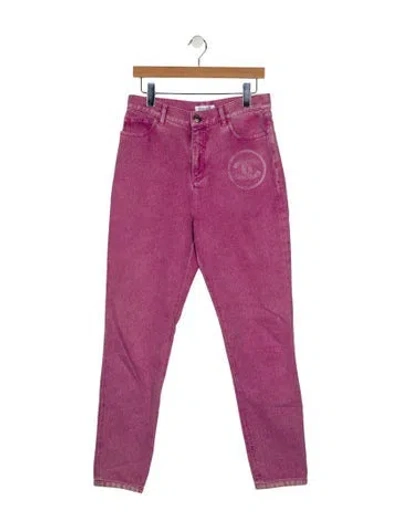 Pre-owned Chanel 2023 Skinny Leg Jeans In Pink