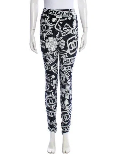 Pre-owned Chanel 2023 Skinny Leg Pants In Blue