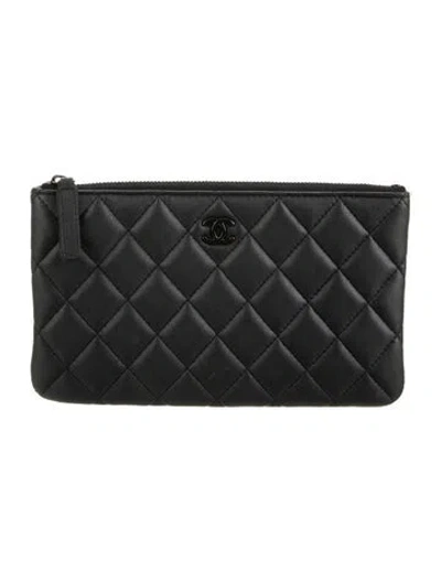 Pre-owned Chanel 2023 Small So Black O-case Wallet