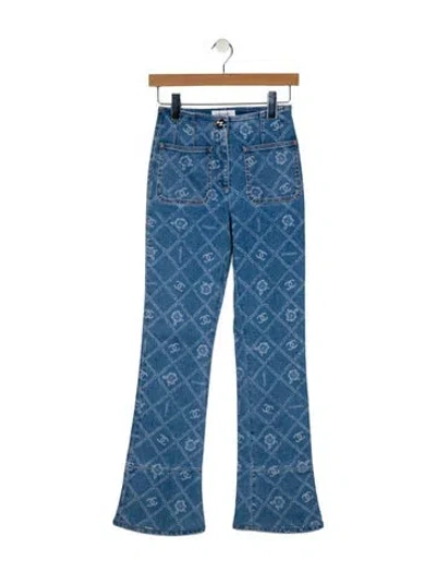 Pre-owned Chanel 2023 Straight Leg Jeans In Blue