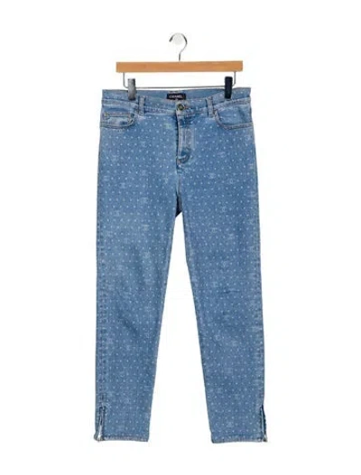Pre-owned Chanel 2023 Straight Leg Jeans In Blue