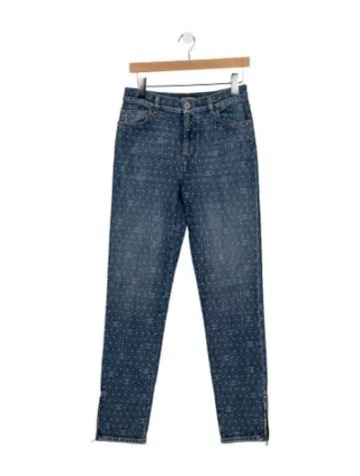 Pre-owned Chanel 2023 Straight Leg Jeans In Blue