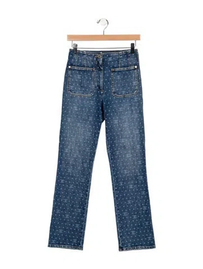 Pre-owned Chanel 2023 Straight Leg Jeans In Blue