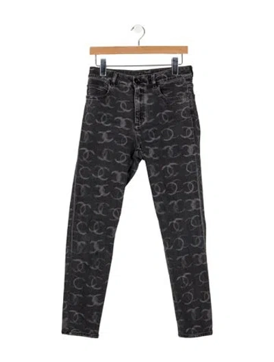 Pre-owned Chanel 2023 Straight Leg Jeans In Grey