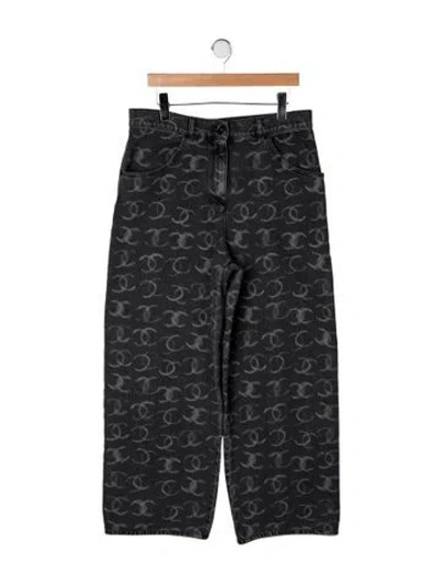 Pre-owned Chanel 2023 Straight Leg Jeans In Grey