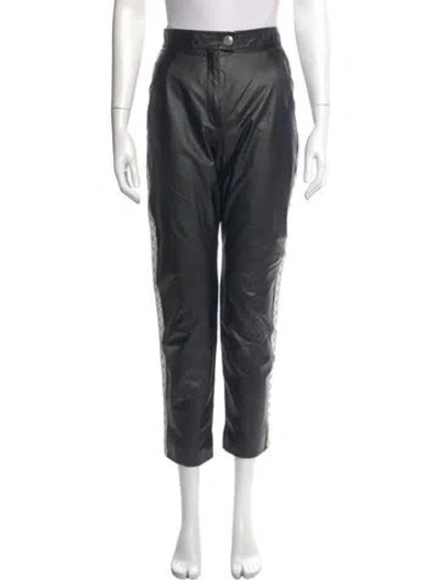 Pre-owned Chanel 2023 Straight Leg Pants In Black