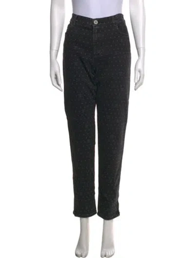 Pre-owned Chanel 2023 Straight Leg Pants In Black