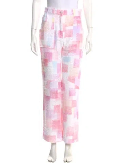 Pre-owned Chanel 2023 Straight Leg Pants In Pink
