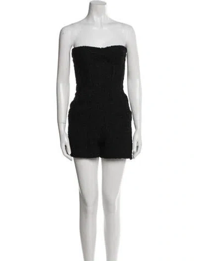 Pre-owned Chanel 2023 Strapless Romper In Black