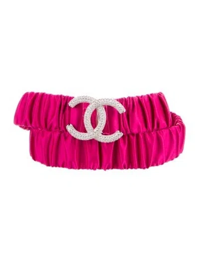 Pre-owned Chanel 2023 Strass Belt In Pink