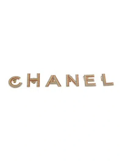 Pre-owned Chanel 2023 Strass Pin Brooch Set In Multi