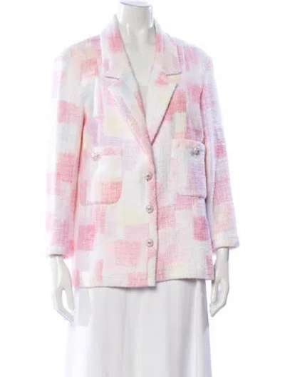 Pre-owned Chanel 2023 Tweed Blazer In Pink