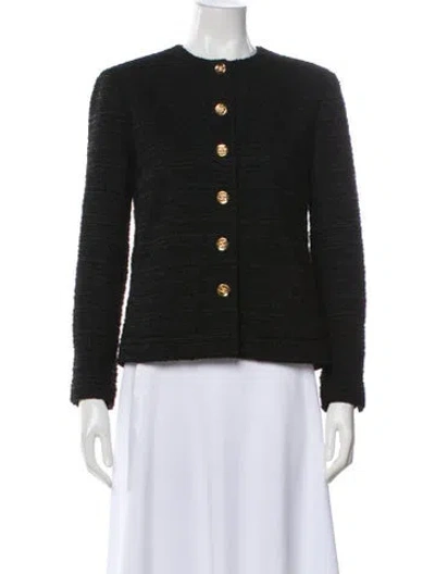 Pre-owned Chanel 2023 Tweed Evening Jacket In Black