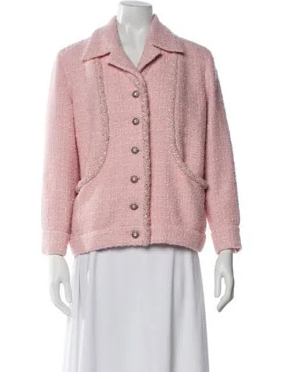 Pre-owned Chanel 2023 Tweed Jacket In Pink