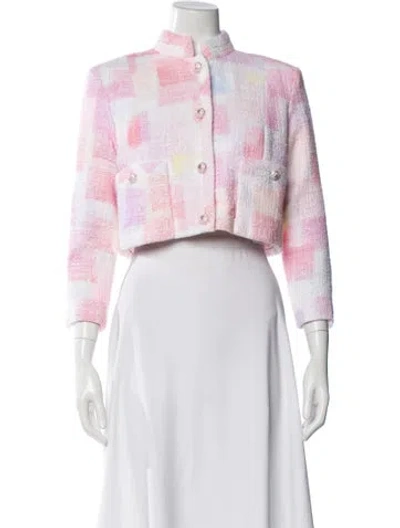 Pre-owned Chanel 2023 Tweed Jacket W/ Tags In Pink