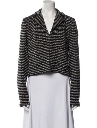 Pre-owned Chanel 2023 Tweed Pattern Blazer W/ Tags W/tags In Black