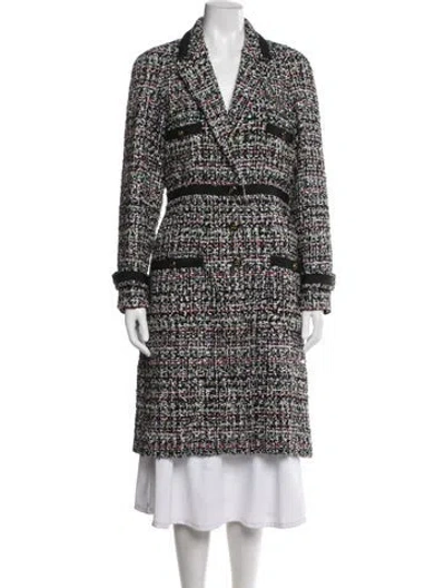 Pre-owned Chanel 2023 Tweed Pattern Coat W/ Tags In Orange