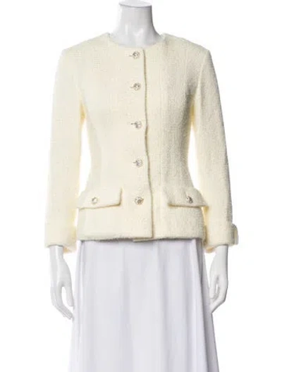 Pre-owned Chanel 2023 Tweed Pattern Jacket In Yellow