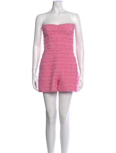 Pre-owned Chanel 2023 Tweed Romper In Pink