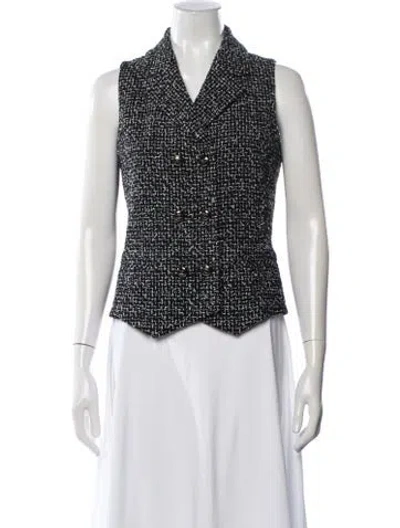 Pre-owned Chanel 2023 Tweed Vest In Black