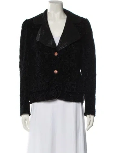 Pre-owned Chanel 2023 Velvet Jacket In Black