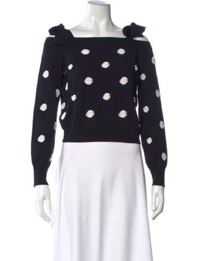 Pre-owned Chanel 2023 Virgin Wool Sweater In Black