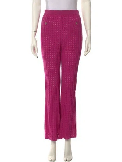 Pre-owned Chanel 2023 Virgin Wool Sweatpants In Pink