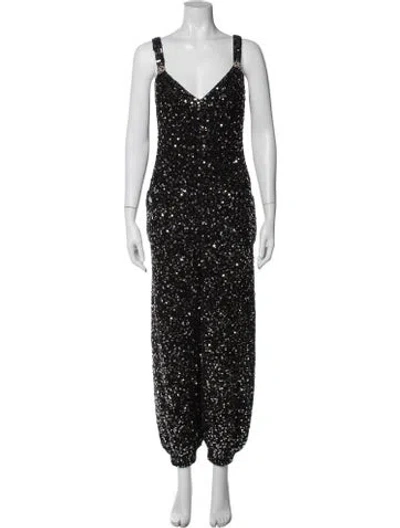 Pre-owned Chanel 2023 V-neck Jumpsuit W/ Tags In Black