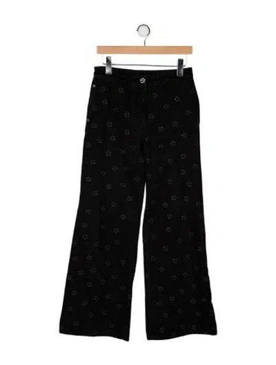 Pre-owned Chanel 2023 Wide Leg Jeans In Black