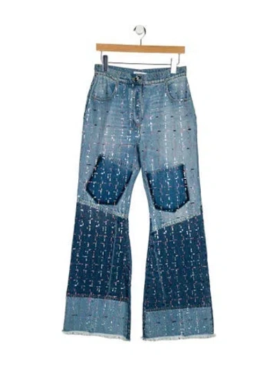 Pre-owned Chanel 2023 Wide Leg Jeans In Blue