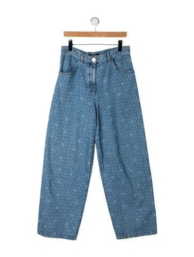 Pre-owned Chanel 2023 Wide Leg Jeans In Blue