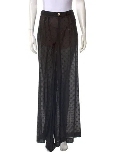 Pre-owned Chanel 2023 Wide Leg Pants In Black