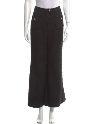 Pre-owned Chanel 2023 Wide Leg Pants In Black